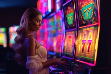 A man celebrating a winning moment on his laptop while gaming symbols float around him, capturing the excitement of 366BED games.